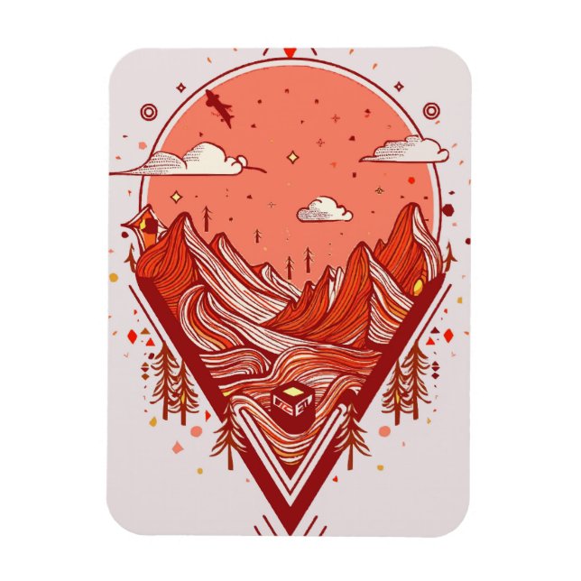 Digitale Realms: Abstrakte virtuelle Realitäten Magnet (Vertikal)