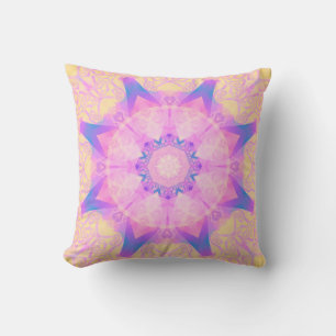 Digitale Retro-Abstrakt-Mandala. Helle Blume. Bea Kissen