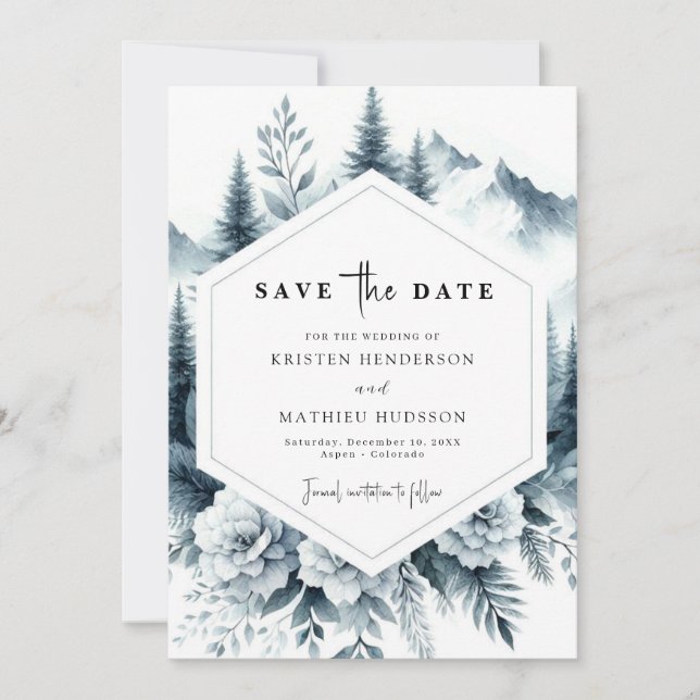 Digitale Rustikale Hochzeit Save The Date (Vorderseite)