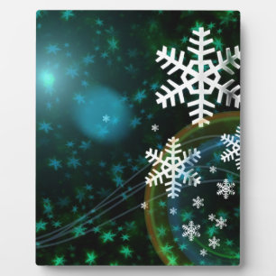 Digitale Schneeflocke Natur Winterfriedferien Lieb Fotoplatte