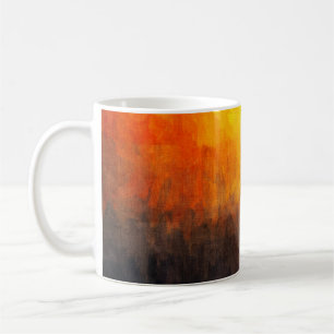 Digitale Struktur der Malerei. Abstrakte Kunst Kaffeetasse
