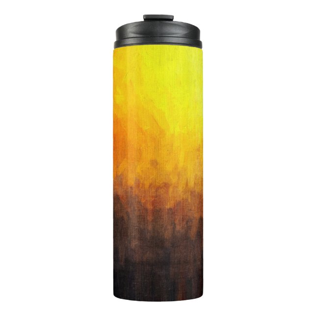 Digitale Struktur der Malerei. Abstrakte Kunst Thermosbecher (Vorderseite)