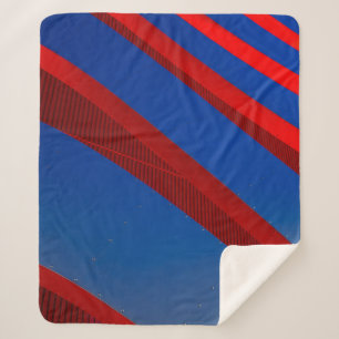 Digitale Tapete in Rot und Blau Sherpadecke