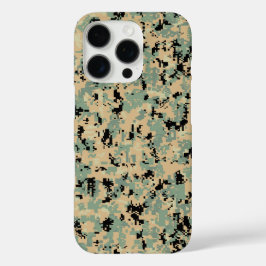Digitale Tarnung – Tan-Green SM-Tarnmuster iPhone 16 Pro Hülle