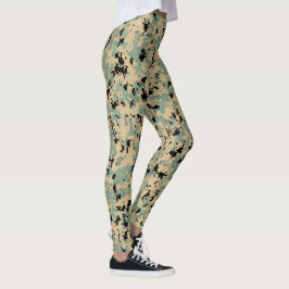 Digitale Tarnung – Tan-Green SM-Tarnmuster Leggings
