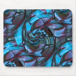 Digitale Textur grainig dunkler Cyan gewachst zu W Mousepad