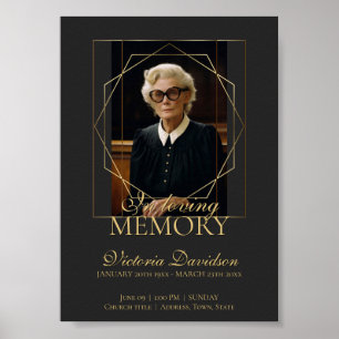 Digitale Todesanzeige Post dunkelgrau Poster