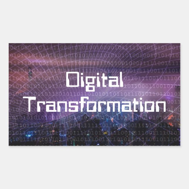 Digitale Transformation für Unternehmen Rechteckiger Aufkleber (Vorderseite)