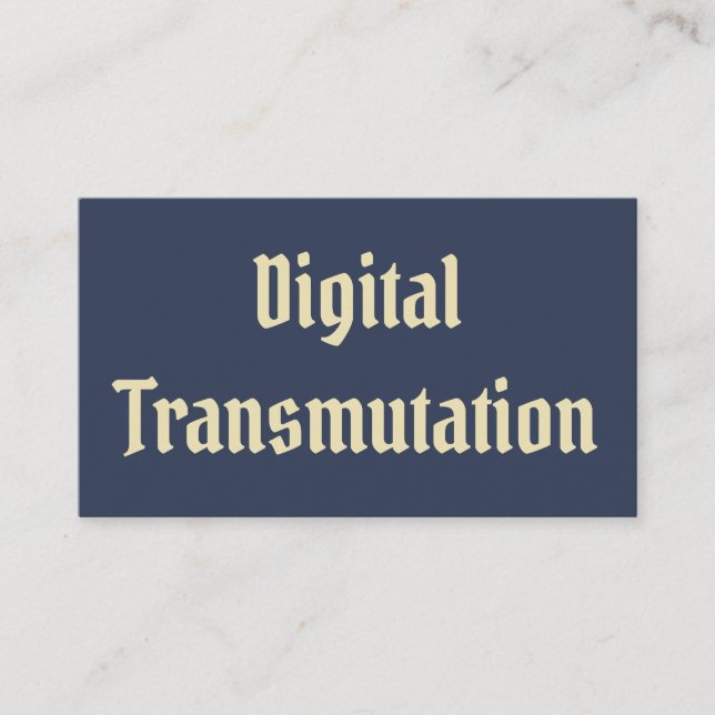 Digitale Transmutation Visitenkarte (Vorderseite)