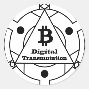 Digitale Transmutationalchemie Runder Aufkleber