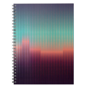 Digitale urbane Landschaft, bunte Plätze. Notizblock