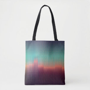 Digitale urbane Landschaft, bunte Plätze. Tasche