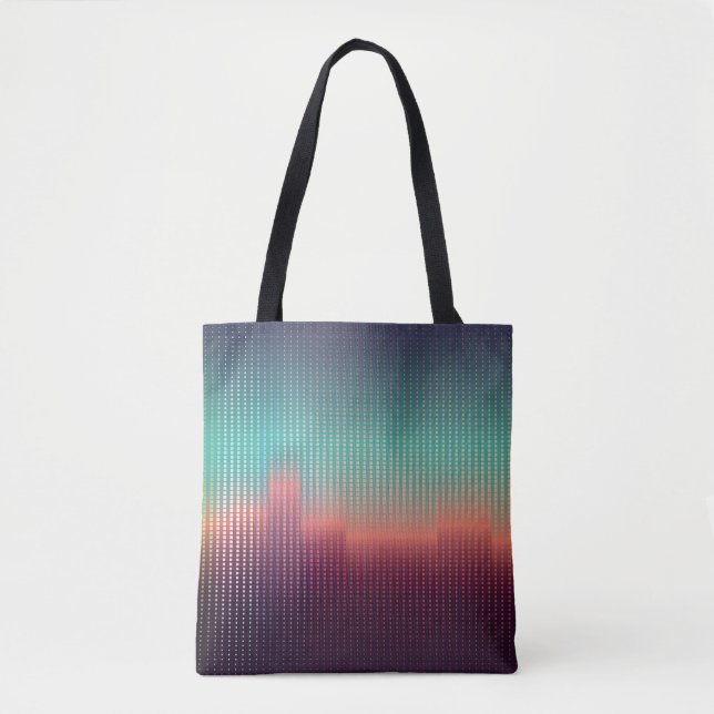 Digitale urbane Landschaft, bunte Plätze. Tasche (Vorderseite)
