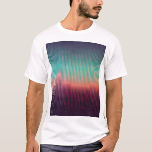 Digitale urbane Landschaft, farbenfrohe Quadrate. T-Shirt