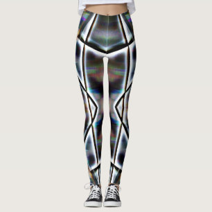Digitale Wasserfarbe unter schrägen gerahmten Rech Leggings