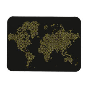 Digitale Weltkarte Magnet