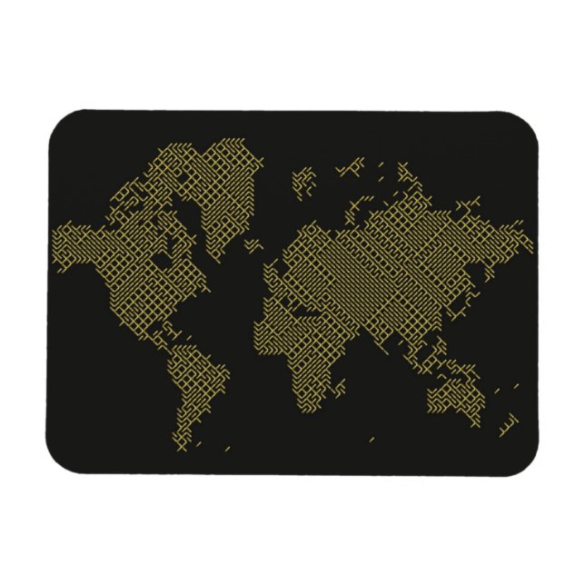 Digitale Weltkarte Magnet (Horizontal)