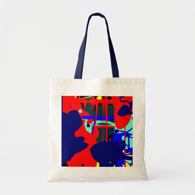 Digitaler abstrakter Expressionist 08 Tragetasche (Vorne)