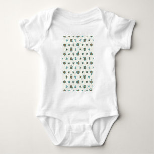 Digitaler abstrakter Hintergrund.Geometrisches Mus Baby Strampler