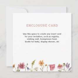 Digitaler Aquarellgarten Wildblume Square Einladung