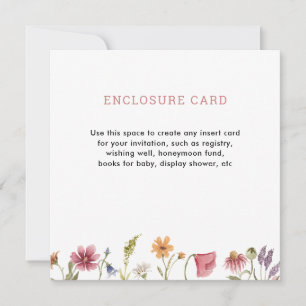 Digitaler Aquarellgarten Wildblume Square Einladung