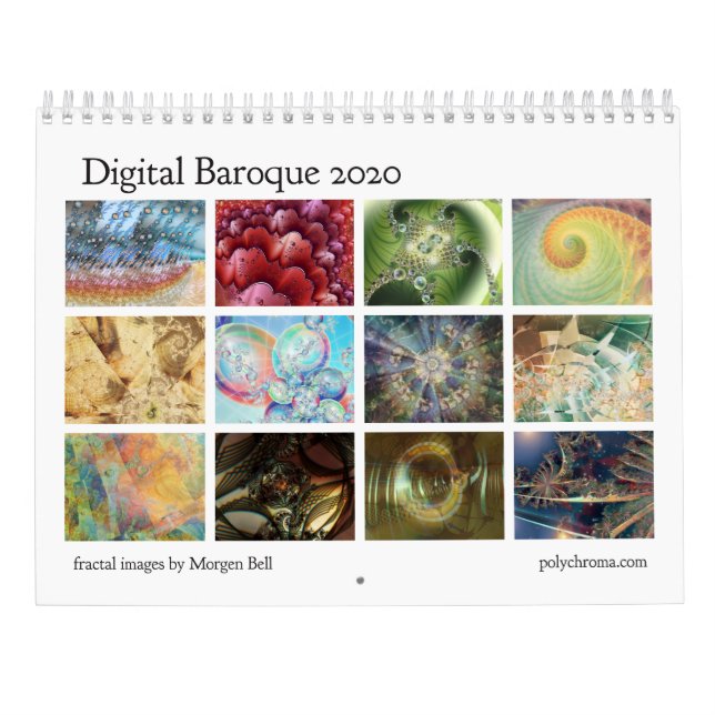 Digitaler Barockkalender 2020 Fraktal Kalender (Rückseite)