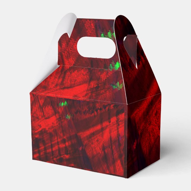 Digitaler Canyon mit kräftigen roten und Limon-grü Geschenkschachtel (Vorderseite)