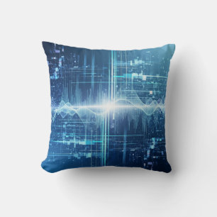 Digitaler Datenfluss - Tech Wall Art Kissen