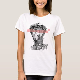 Digitaler David Michelangelo Pixel-Design T-Shirt