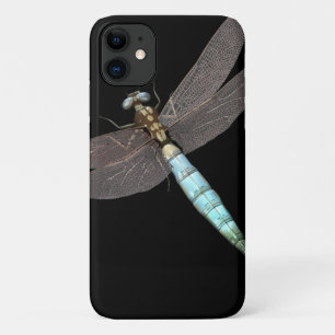Digitaler Dragonfly Nah auf Schwarz Case-Mate iPhone Hülle