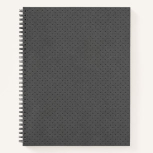 Digitaler Druck Foto auf perforiertem grauem Leder Notizbuch