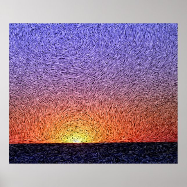 Digitaler Expressionismus: Sunset [L] Poster (Vorne)