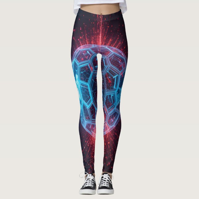 Digitaler Kern: Zukunftsorientierte Energiespektru Leggings (Vorderseite)