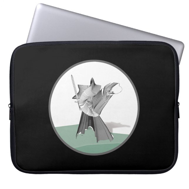 Digitaler Krieger Laptopschutzhülle (Vorderseite)