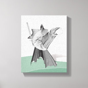 Digitaler Krieger Leinwanddruck