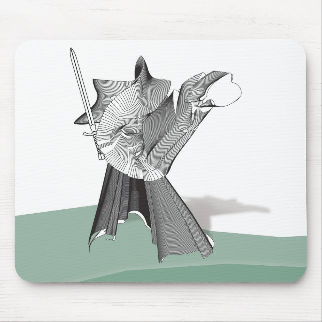 Digitaler Krieger Mousepad (Vorne)