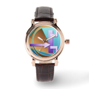 Digitaler Kunstdruck "Circuit Diagramm", türkis Armbanduhr