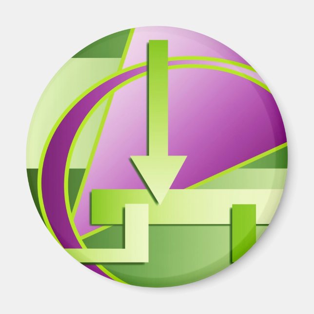 Digitaler Kunstdruck "Schaltplan" Magnet (Vorne)