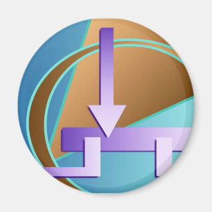 Digitaler Kunstdruck "Schaltplan" Magnet