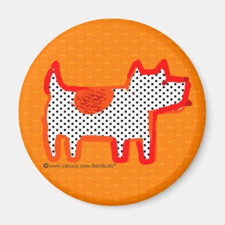 Digitaler Lackmagnet für "Orangenhund" Magnet