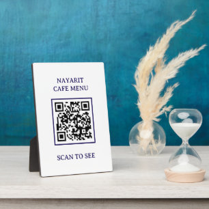 Digitaler Menütemplate mit QR-Code Fotoplatte