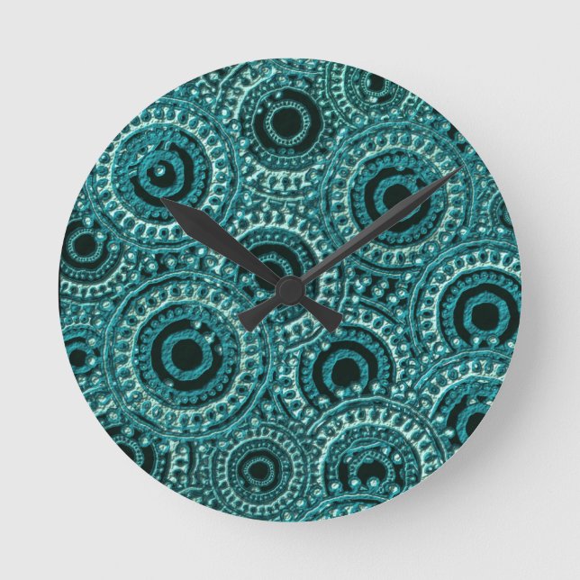 Digitaler Papiereffekt Runde Wanduhr (Vorderseite)