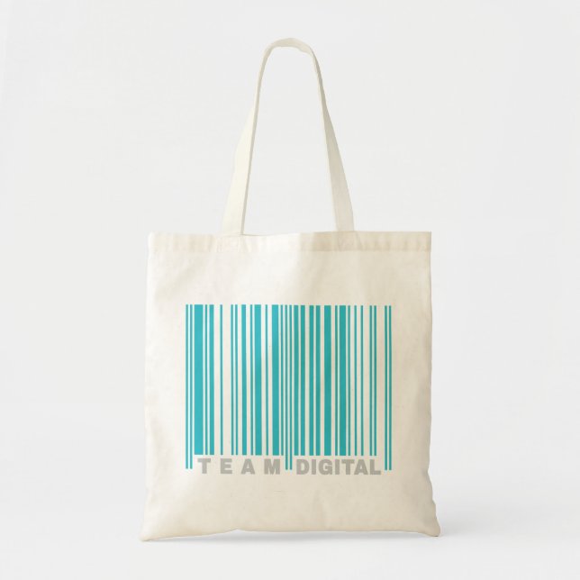 Digitaler Strichcode für Nerd Tragetasche (Vorne)