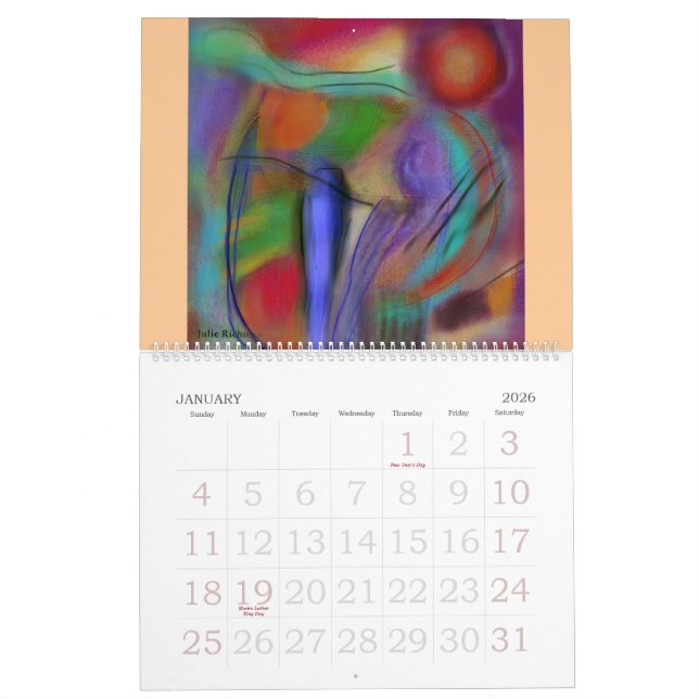 Digitaler zeichnender Kalender der ABSTRAKTIONEN (Jan 2026)