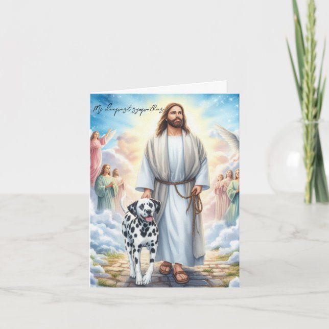 Digitales Beileid für den Hund Loss Jesus mit der  Karte (Vorderseite)