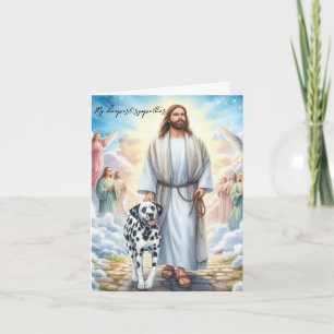 Digitales Beileid für den Hund Loss Jesus mit der  Karte