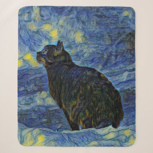 Digitales Bild Shambhala Katze in Vincent Van Gogh Sherpadecke