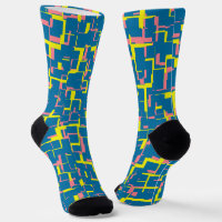 Digitales Camouflage Blau-Gelb-Rosa-Muster
