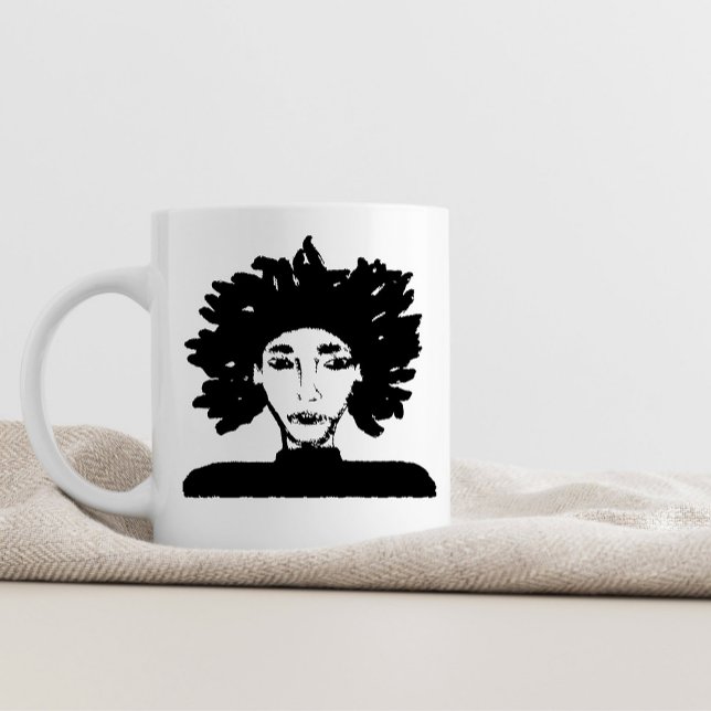 Digitales Charakterportrait des Menschen mit Dread Kaffeetasse (Von Creator hochgeladen)