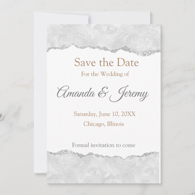 Digitales Elegant Save the Date (Vorderseite)